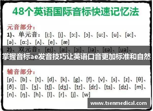 掌握音标ae发音技巧让英语口音更加标准和自然